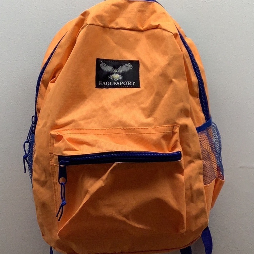 Eaglesport Stylish Orange Backpack With Blue Accents. (Preloved) - Picture 2 of 10